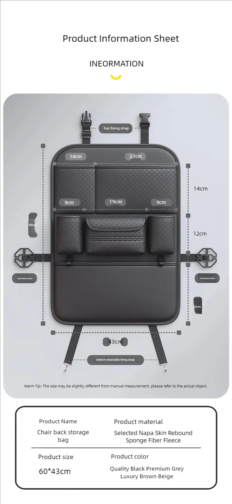 High-Capacity Car Organizer