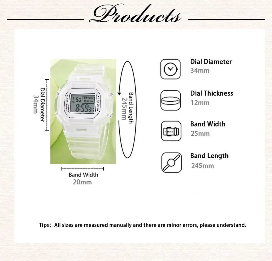 Clear Digital Sport Watch